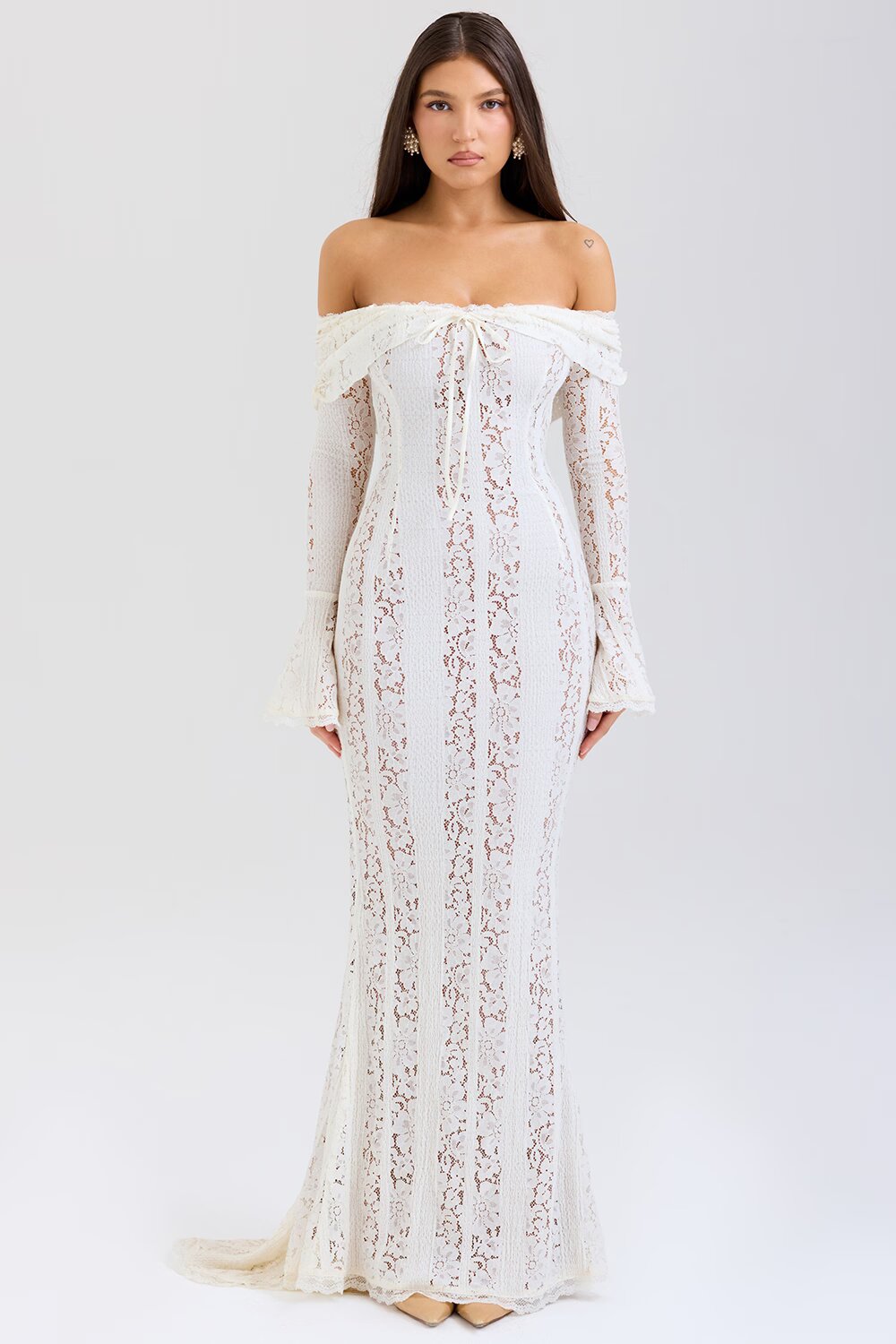 BELLE LACE OFF SHOULDER™ MAXI DRESS