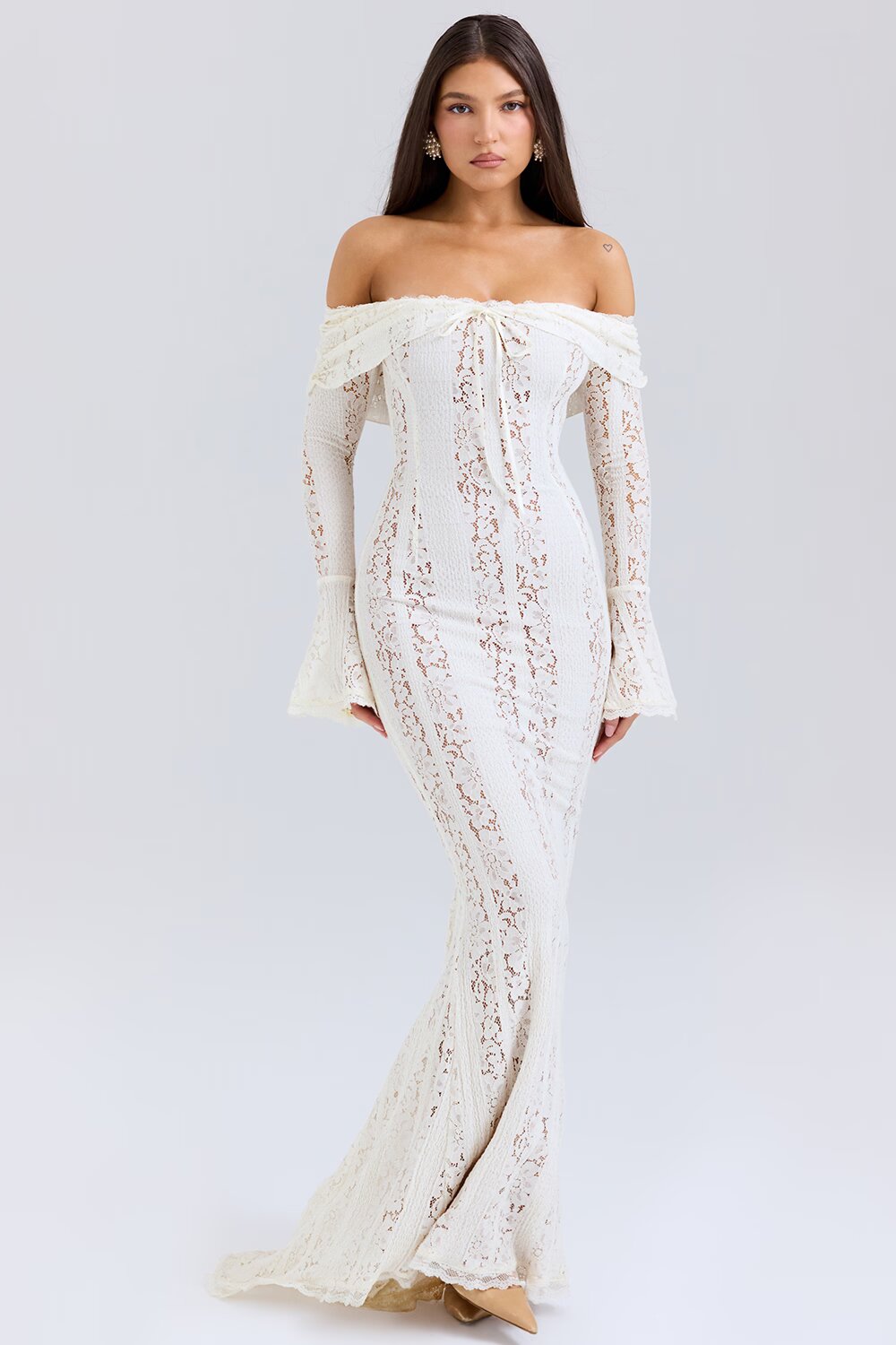 BELLE LACE OFF SHOULDER™ MAXI DRESS